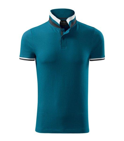 MALFINI Férfi galléros póló Collar Up - Olajzöld | XL
