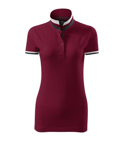 MALFINI Női galléros póló Collar Up - Garnet | M