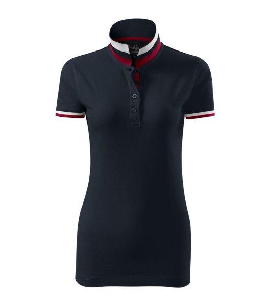 MALFINI Női galléros póló Collar Up - Sötét tengerészkék | M