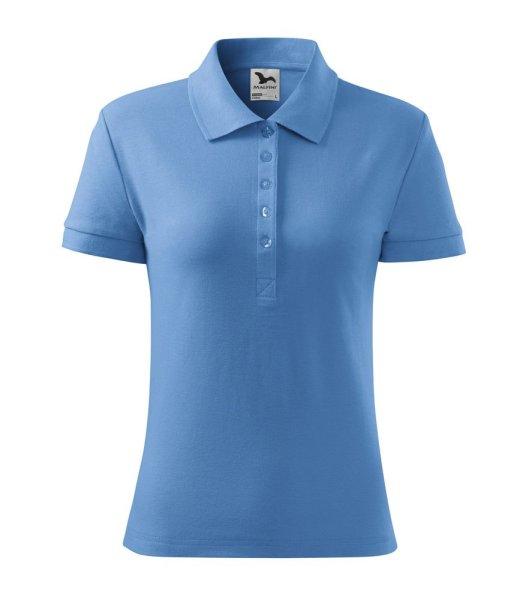 MALFINI Női galléros póló Cotton - Égszínkék | XL