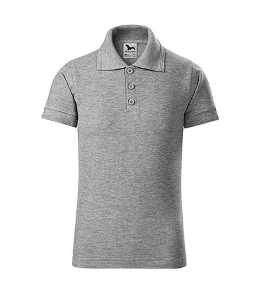 MALFINI Gyerek galléros póló Pique Polo - Sötétszürke melírozott | 158 cm
(12 éves)