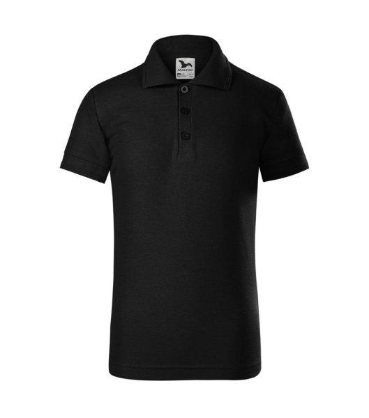 MALFINI Gyerek galléros póló Pique Polo - Fekete | 122 cm (6 éves)