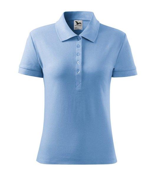 MALFINI Női galléros póló Cotton Heavy - Égszínkék | L