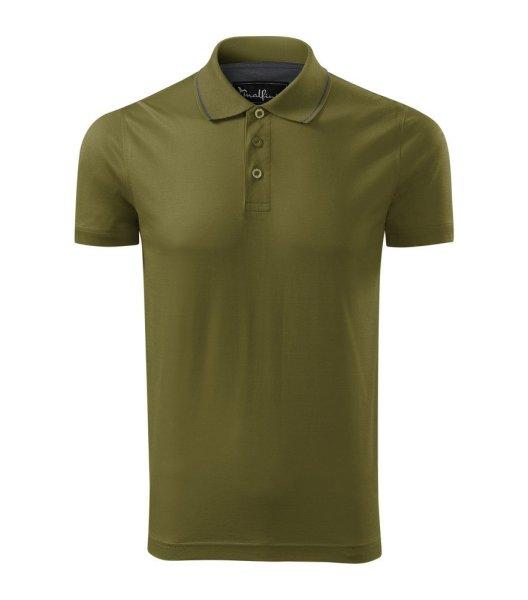 MALFINI Férfi galléros póló Grand - Avocado green | M
