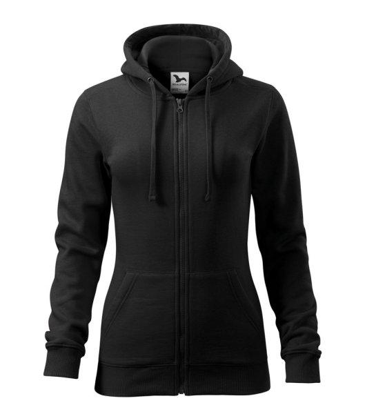 MALFINI Női felső Trendy Zipper - Fekete | L