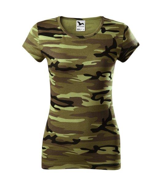 MALFINI Női póló Camo Pure - Terepszínű zöld | L
