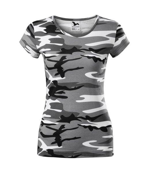 MALFINI Női póló Camo Pure - Terepszínű szürke | XS