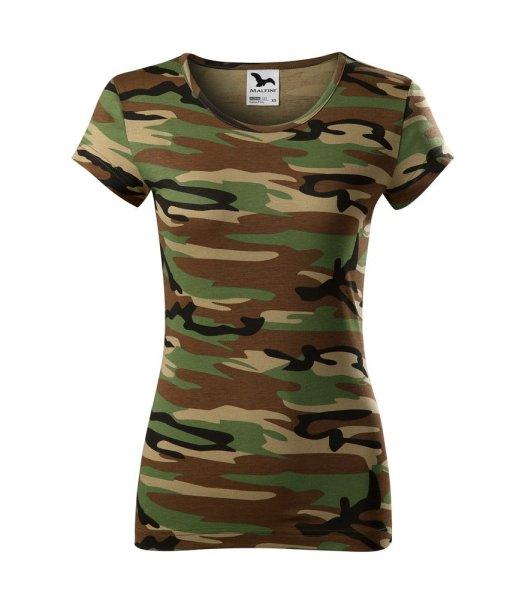 MALFINI Női póló Camo Pure - Terepszínű barna | XS