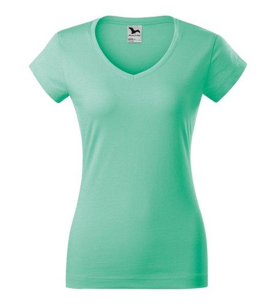 MALFINI Női póló Fit V-neck - Menta | L