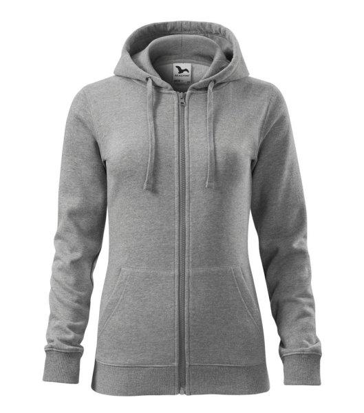 MALFINI Női felső Trendy Zipper - Sötétszürke melírozott | L