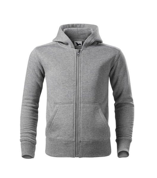 MALFINI Gyerek felső Trendy Zipper - Sötétszürke melírozott | 134 cm (8
éves)