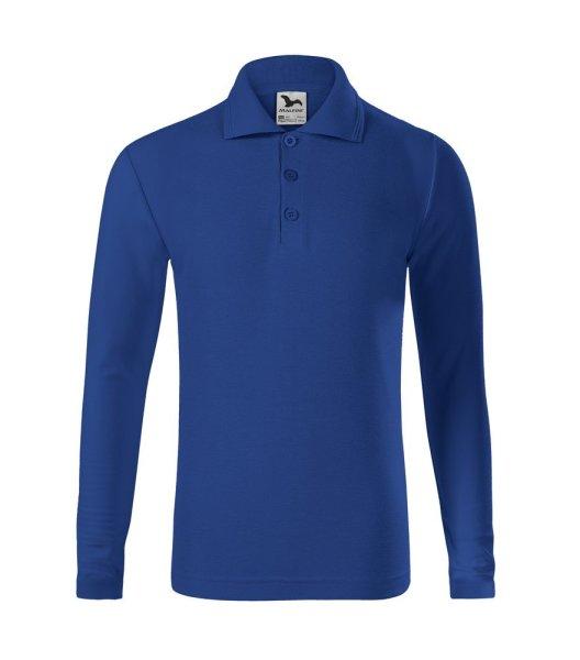MALFINI Gyerek hosszú ujjú póló Pique Polo - Királykék | 158 cm (12 éves)