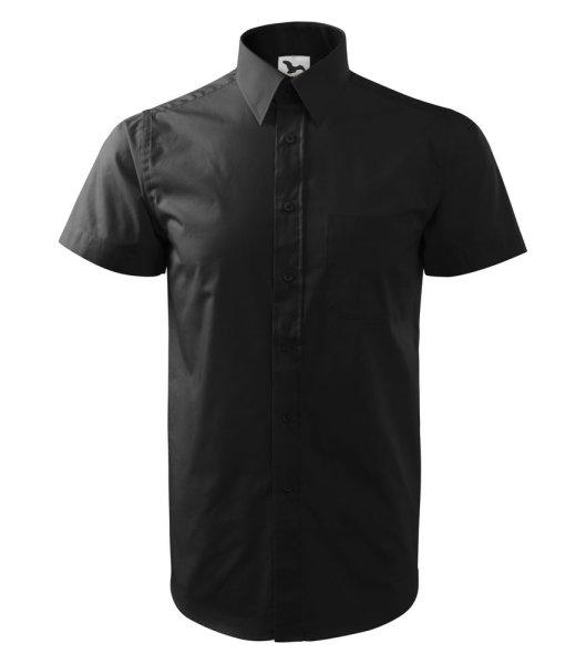MALFINI Férfi rövid ujjú galléros ing Chic - Fekete | XL