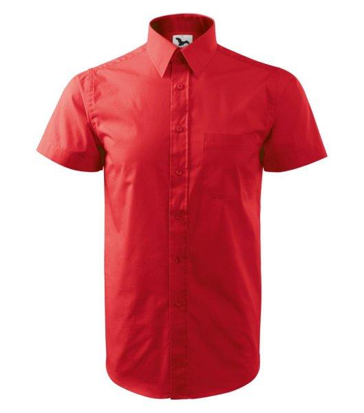MALFINI Férfi rövid ujjú galléros ing Chic - Piros | 3XL