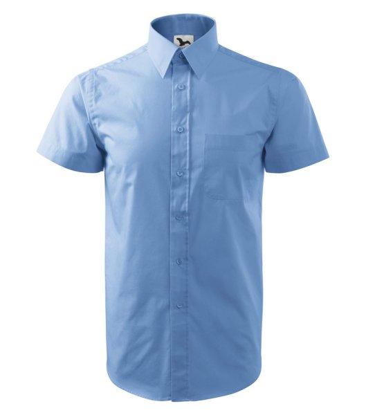 MALFINI Férfi rövid ujjú galléros ing Chic - Égszínkék | 2XL