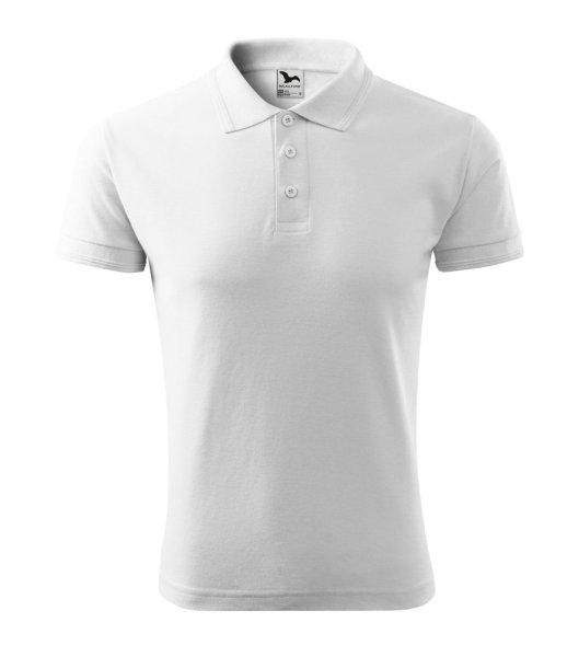 MALFINI Férfi galléros póló Pique Polo - Fehér | 3XL