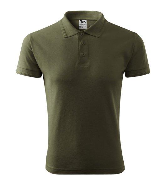 MALFINI Férfi galléros póló Pique Polo - Military | 3XL