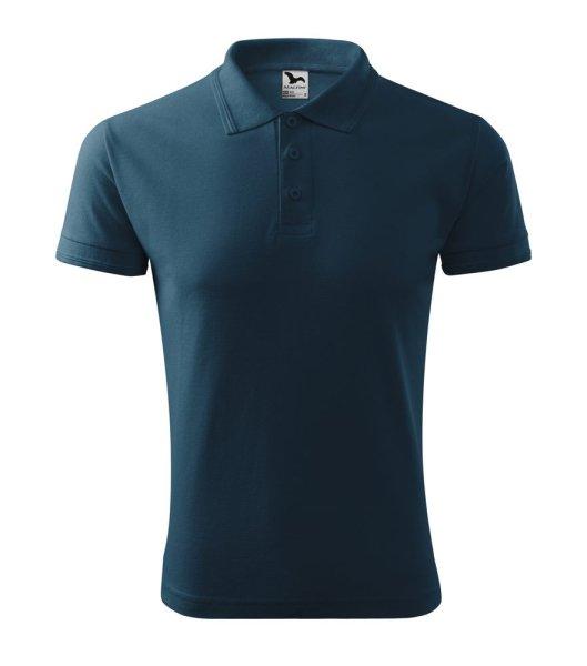MALFINI Férfi galléros póló Pique Polo - Tengerészkék | 2XL