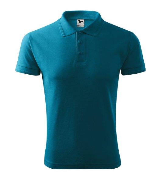 MALFINI Férfi galléros póló Pique Polo - Sötét türkiz | 3XL