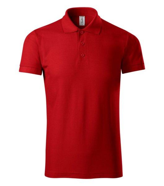 MALFINI Pique férfi galléros póló Joy - Piros | 2XL