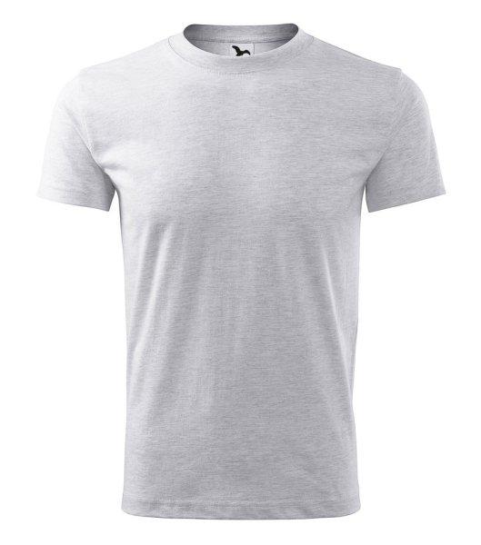 MALFINI Classic New Férfi póló - Világosszürke melírozott | 2XL