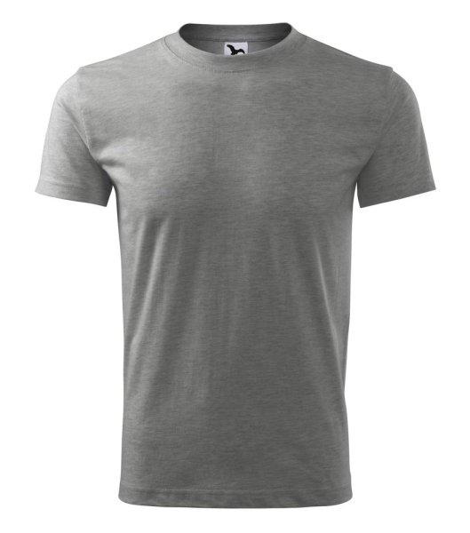 MALFINI Classic New Férfi póló - Sötétszürke melírozott | 2XL