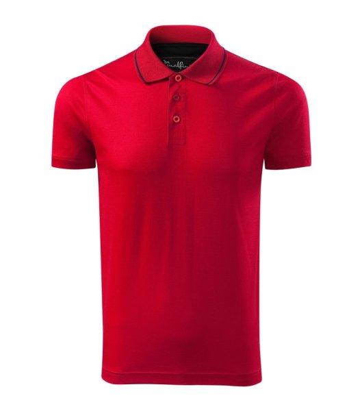 MALFINI Férfi galléros póló Grand - Élénk piros | 3XL