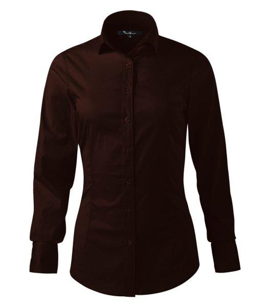 MALFINI Női hosszú ujjú ing Dynamic - Kávébarna | 2XL
