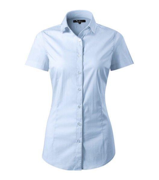 MALFINI Női rövid ujjú galléros ing Flash - Világoskék | 2XL