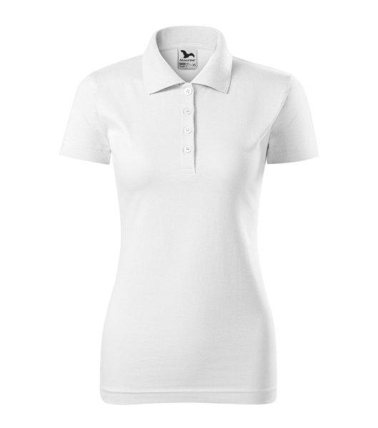 MALFINI Női puha galléros póló Single J. - Fehér | 2XL
