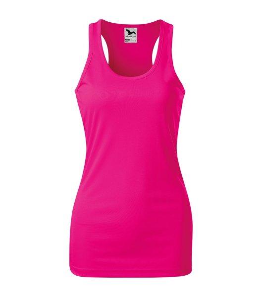 MALFINI Női felső Racer - Neon rózsaszín | 2XL