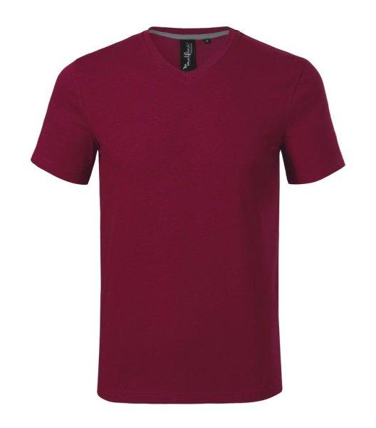 MALFINI Férfi póló Action V-neck - Garnet | 2XL