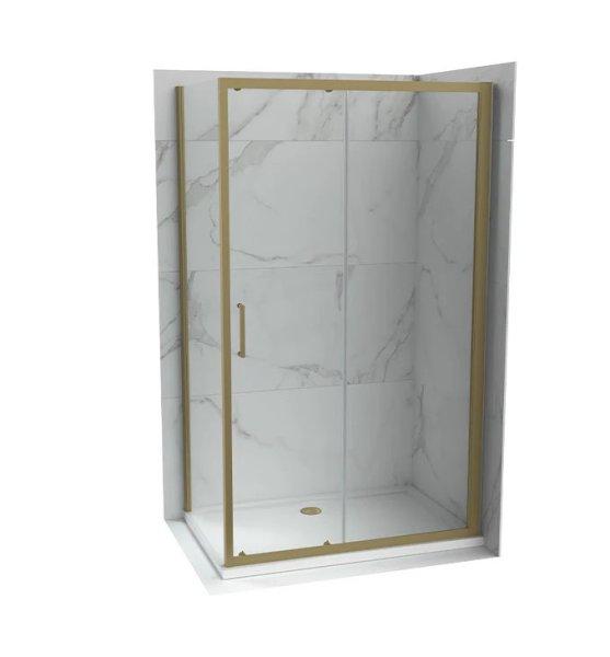 Zuhanyajtó COPEN ATLAS PRO 1200x1950 mm víztiszta üveg, arany (bronz) keret,
6 mm