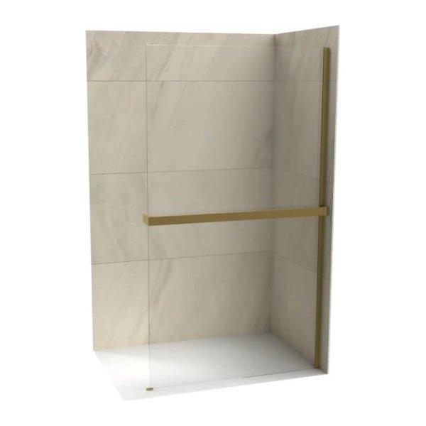 WIS80BG Walk-in zuhanyfal COPEN MONTE SUPERIORE 800x2000 mm víztiszta üveg, 8
mm, szálcsiszolt arany