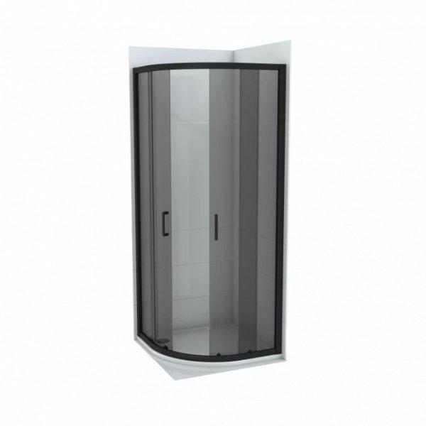 Íves zuhanykabin COPEN ATLAS BLACK R900x1950 mm fekete sötétített üveg, 6
mm