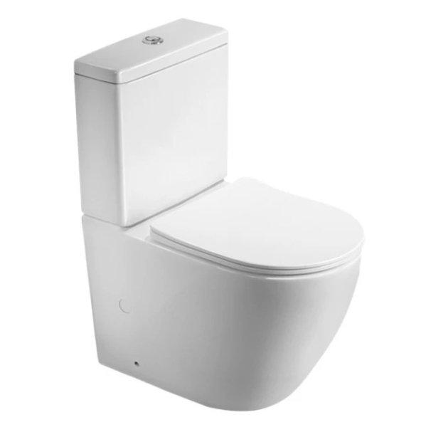 PERLA rimless monoblokk soft close duroplast WC ülőkével, vario