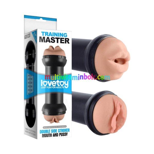 Training Master Double Side Stroker Pussy and Mouth Flesh - Lovetoy
