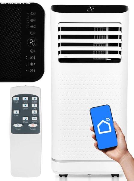 Mobilklíma 2,6kW teljesítmény, WiFi, LED panel, páramentesítő funkcióval
(22L/24h), 3 az 1-ben