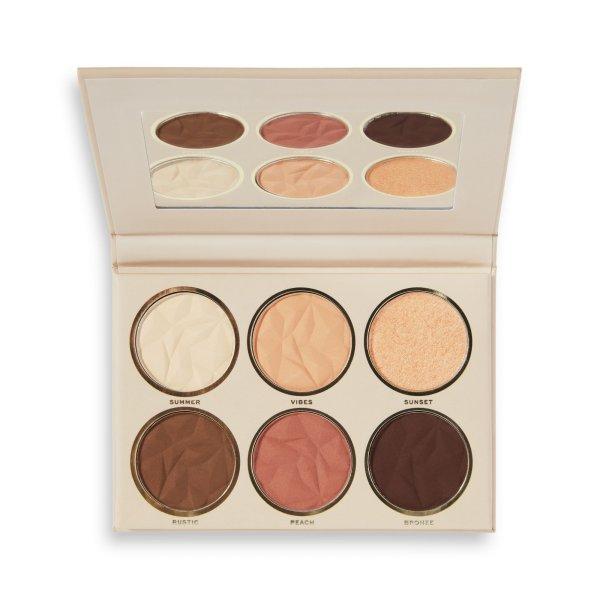 Revolution PRO 6 szemhéjfestékből álló paletta Glam Mood Golden Hour 6 x 2
g