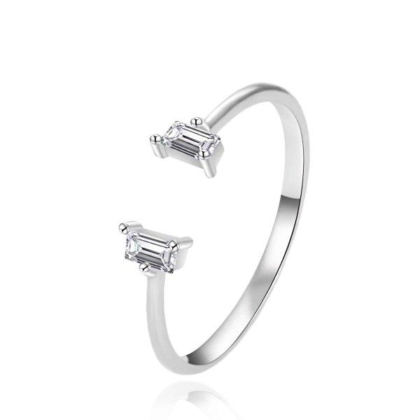 Agato Modern nyitott gyűrű ezüstből AGT-R56W 62 mm