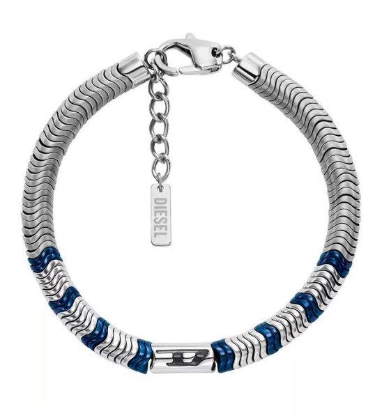 Diesel Férfi acél bicolor karkötő hematittal DX1572931