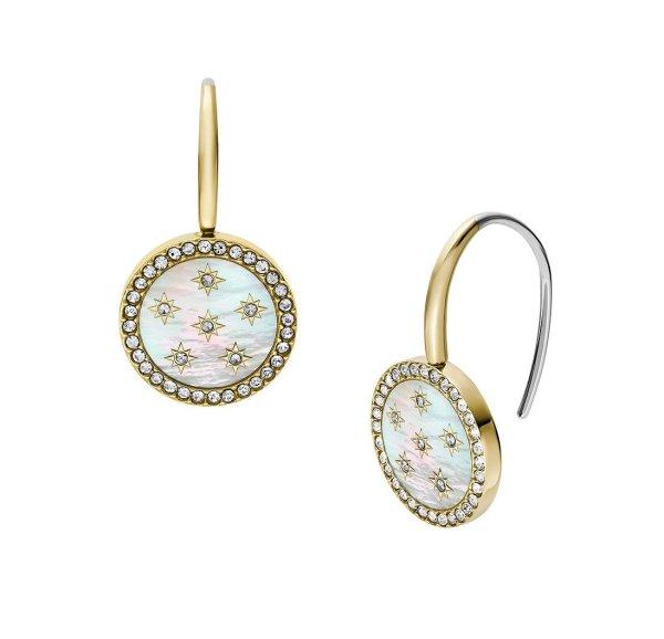 Fossil Lógó aranyozott fülbevaló Classic Mother of Pearl JF04867710