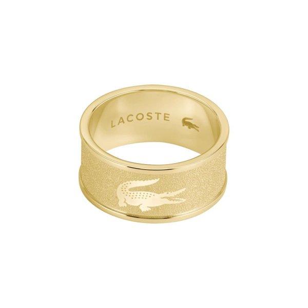 Lacoste Stílusos aranyozott gyűrű férfiaknak Backhand 2040486 62 mm
