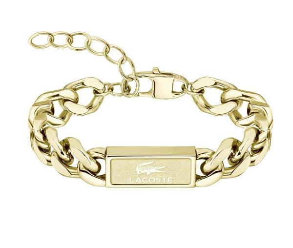 Lacoste Tömör aranyozott férfi karkötő Backhand 2040440