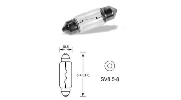 Narva 17315 12V 10W SV8.5-31 szofita izzó