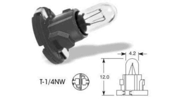 ELTA VisionPro 12V 1,2W T-1/4NW Fekete Műszerfal Izzó