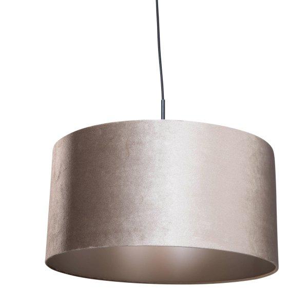 Függőlámpa Fekete Taupe Színű Bársonyernyővel 50cm - Combi 1