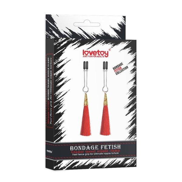  Glamor Tassel Nipple Clamp Red 