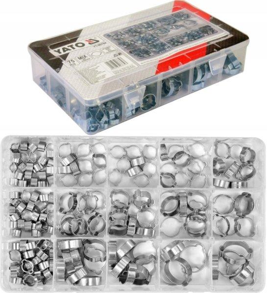 YATO 175 darabos horganyzott acél füles bilincs készlet (5–27 mm)