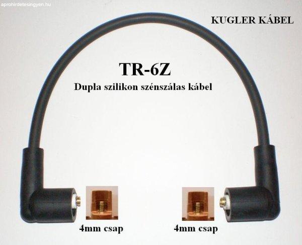 TR-6Z 50 típusú gyújtáskábel – 50 cm, szilikon szigeteléssel, 90°-os
csatlakozókkal